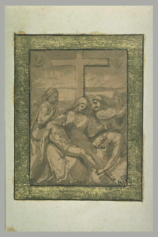 Le Christ mort sur les genoux de la Vierge au pied de la Croix, image 1/1