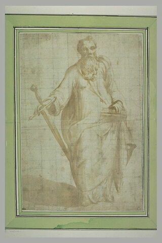 Saint Paul, debout, tenant un livre et une épée