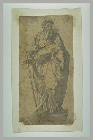 Saint Paul, debout, tenant un livre et une épée