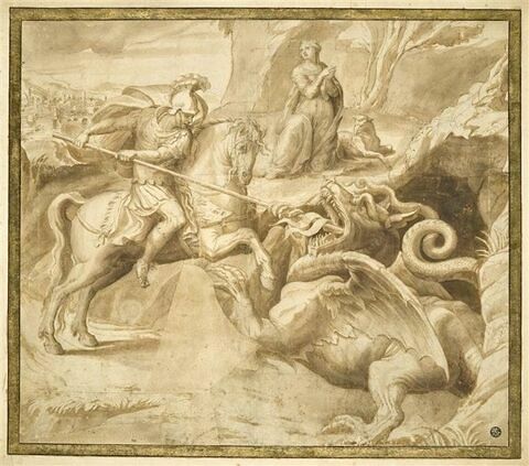 Saint Georges combattant le dragon