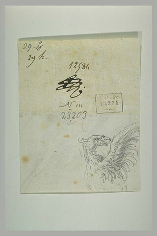 Demi-figure d'aigle, pour un blason, image 1/1