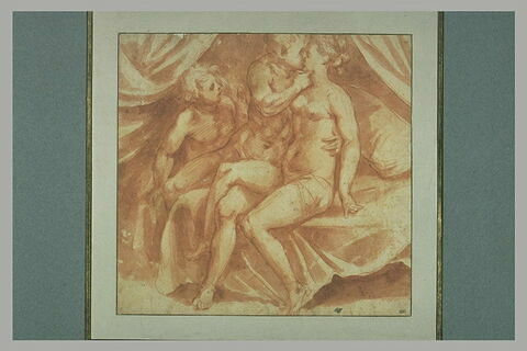 L'Amour auprès d'un couple enlacé dit 'Vénus, Anchise et l'Amour'