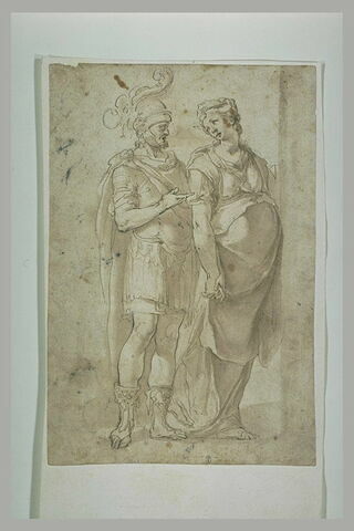 Guerrier romain conversant avec une femme, image 1/1