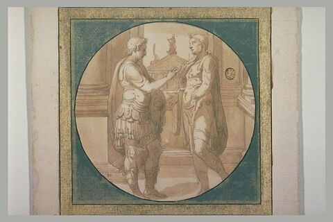 Deux guerriers romains conversant