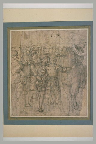 Groupe de soldats debout entourant un cavalier, image 2/2