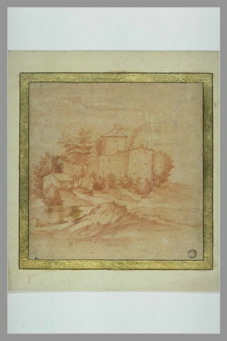 Paysage avec des maisons entourées d'arbres, image 2/2