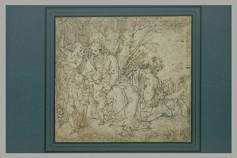 Repos de la Sainte Famille, avec saint Jean-Baptiste, image 2/2