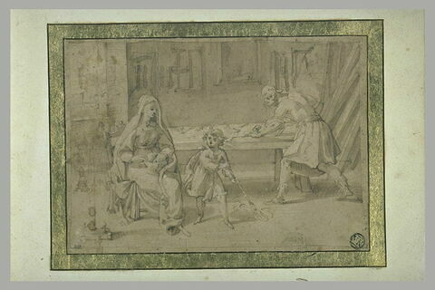 Saint Joseph dans son atelier avec la Vierge et l'Enfant, image 1/1