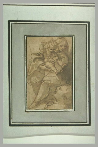 Vierge à l'Enfant avec un saint ou un donateur, image 1/1