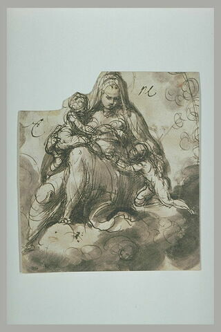 La Vierge assise avec l'Enfant et le petit saint Jean, image 1/1