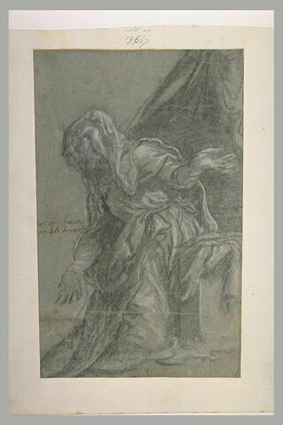 Etude pour la figure de la Vierge de l'Annonciation du musée des Beaux-Arts de Caen, image 2/2