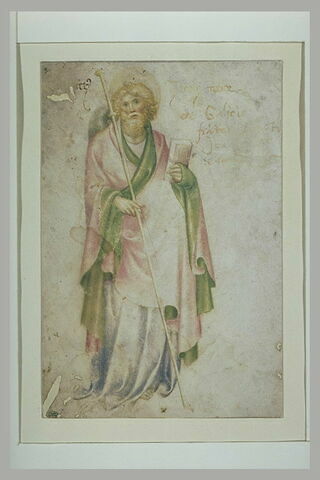 Saint Jacques le Majeur tenant un livre et un bâton de pélerin