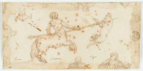 Constellation du Centaure et de l'Ourse, avec le Loup