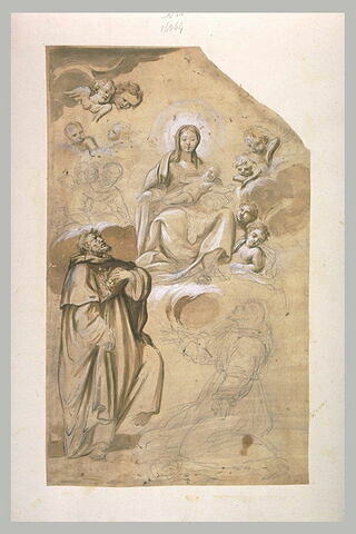 Apparition de la Vierge à l'Enfant à saint Dominique et à saInt François
