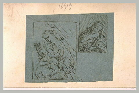 Vierge à l'Enfant, et sainte Madeleine pénitente, image 1/1