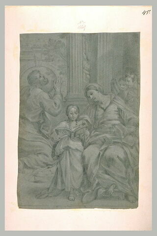 Sainte apprenant à lire à la vierge Marie