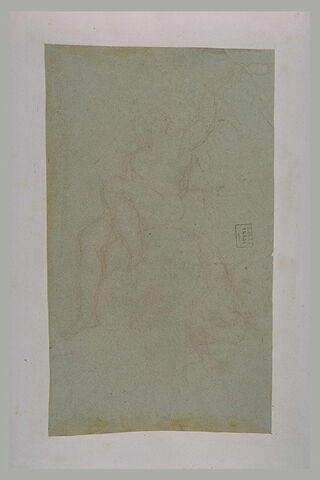Figure nue, assise sur une sphère, image 1/1