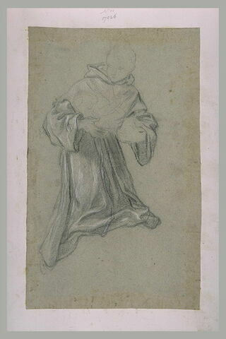 Etude de la draperie de saint François tenant l'Enfant