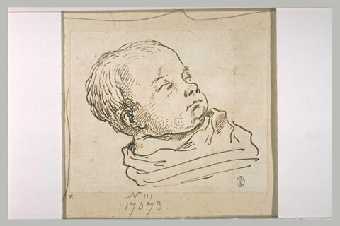 Tête d'enfant aux yeux clos, image 1/1