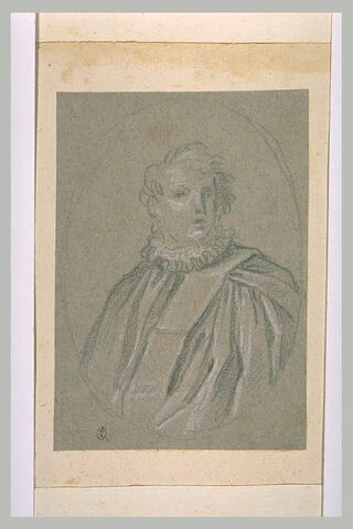 Buste d'un homme, en costume Henri IV, en médaillon, image 1/1