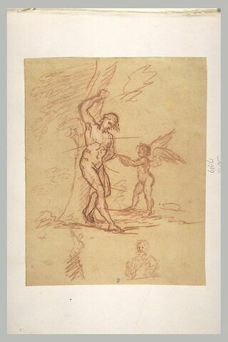 Un ange retirant les flèches du corps de Saint Sébastien, image 1/1