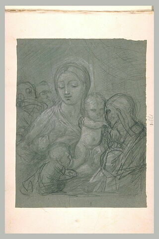 la Vierge avec l'Enfant et quatre figures, image 1/1