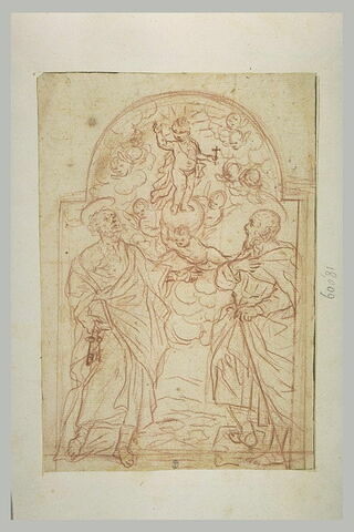 Saint Pierre et Saint Paul recevant la bénédiction de l'Enfant Jésus, image 1/1