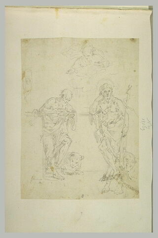 Dieu, saint Jean-Baptiste debout, et saint Marc lisant, image 1/1