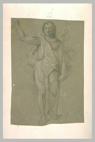 Saint Jean-Baptiste debout, vu de face, le bras droit levé, image 1/1