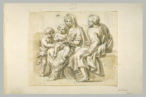 Saint Joseph et la Vierge apprenant à lire à l'Enfant Jésus et saint Jean