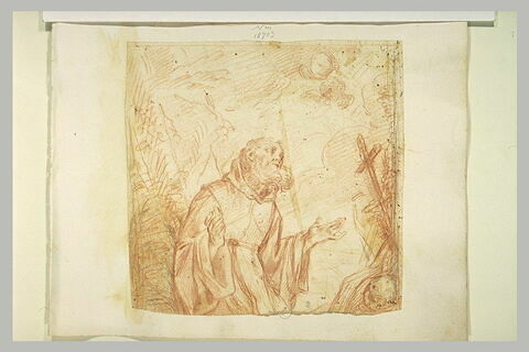Saint Jérôme en contemplation devant un crucifix, image 1/1