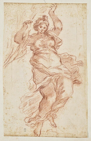 Une femme suspendue dans les airs, les bras levés, image 1/2