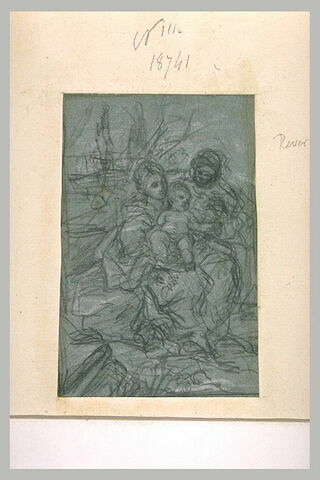 Vierge à l'Enfant et une figure : Sainte Famille, image 1/1