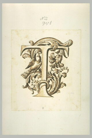La lettre 'T' ornée, image 1/1