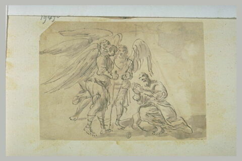 Abraham prosterné devant les trois anges