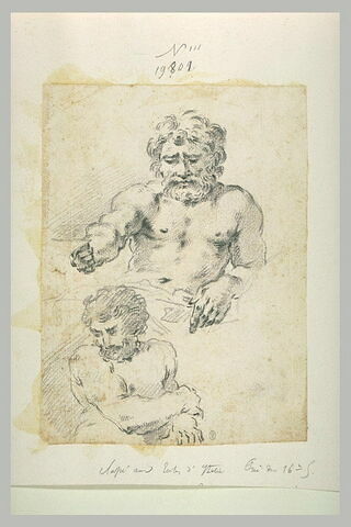 Deux hommes barbus : Jupiter et Bacchus, image 1/1