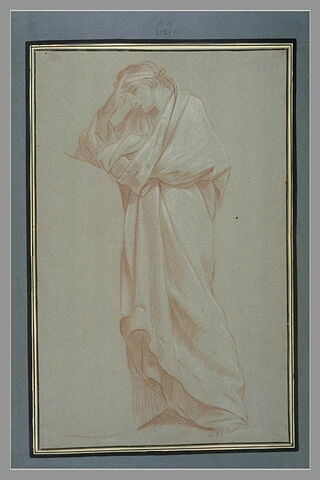 Un jeune homme drapé, debout, la main droite sur le front, image 1/1