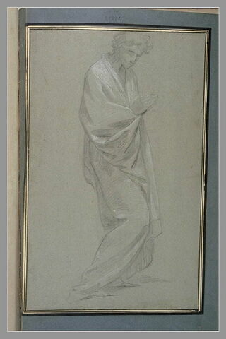 Un jeune homme drapé, debout, les mains jointes, image 1/1