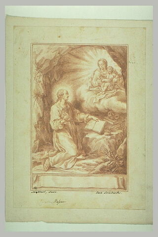 Apparition de la Vierge à l'Enfant à un saint ermite