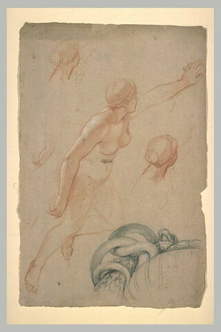 Femme nue, volante, vue de profil, image 2/2