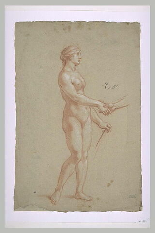 Femme nue, debout de profil, image 2/3