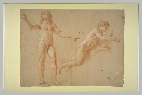 Deux hommes nus : Louis XIV debout et Apollon, image 2/2