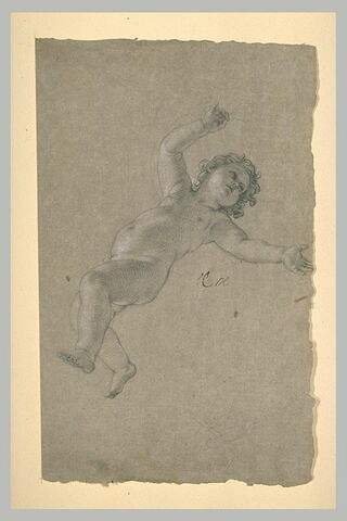 Enfant nu, volant dans les airs, image 2/2