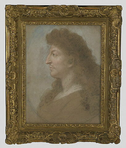 Portrait de Louis XIV, le cou nu et portant de longs cheveux, image 2/4