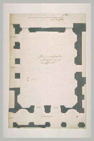 Plan de la troisième chapelle de Versailles (rez-de-chaussée)