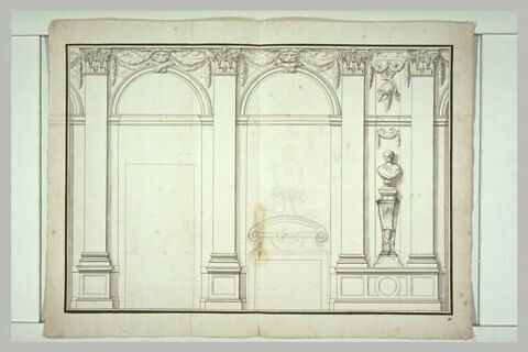 Projet de décor de la Grande Galerie, côté miroirs, image 2/2