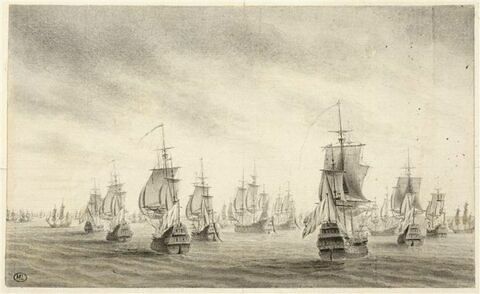 Jean Bart rentre à Dunkerque avec la flotte de grains et trois vaisseaux