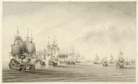 Jean Bart avec l'escadre de onze bâtiments rencontre une flotte hollandaise