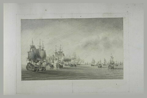 Jean Bart avec l'escadre de onze bâtiments rencontre une flotte hollandaise, image 2/2