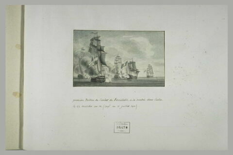 Première position du combat du Formidable devant Cadix, 1801, image 2/2